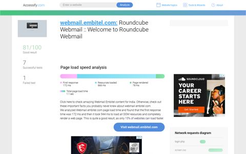 Access webmail.embitel.com. Roundcube Webmail - Accessify