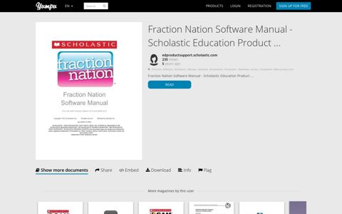 Fraction Nation Software Manual - Scholastic Education Product