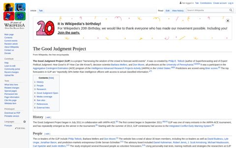 The Good Judgment Project - Wikipedia