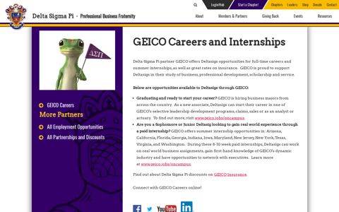 GEICO Careers and Internships for Deltasigs - Delta Sigma Pi