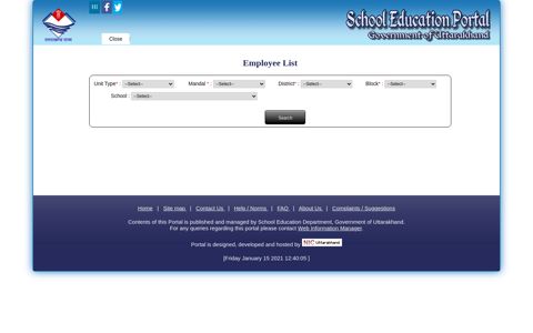 Employees List - Education Portal