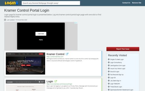 Kramer Control Portal Login - Loginii.com