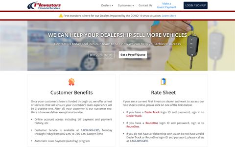Dealers Homepage - First Investors
