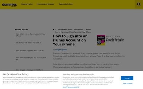 How to Sign into an iTunes Account on Your iPhone - dummies