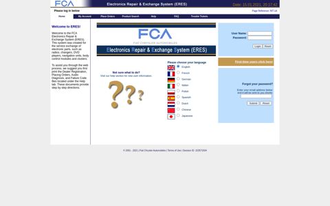 Fiat Chrysler Automobiles International Service Exchange ...