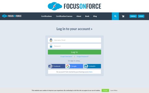 Log in to your account » - Focusonforce.com