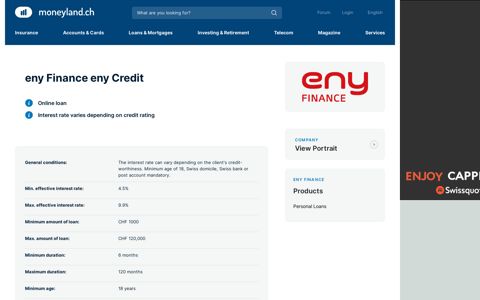 eny Finance eny Credit - moneyland.ch