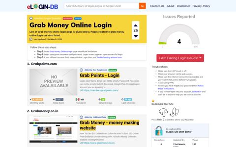 Grab Money Online Login