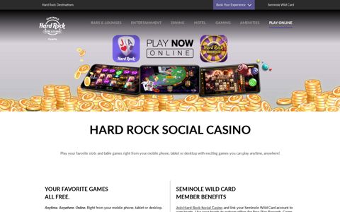 Play Online | Hard Rock Tampa - Seminole Hard Rock Tampa
