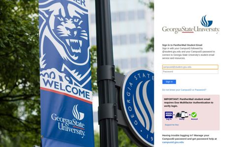 Georgia State University - Sign In