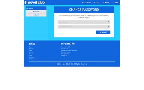 Change Password - J-Novel Club