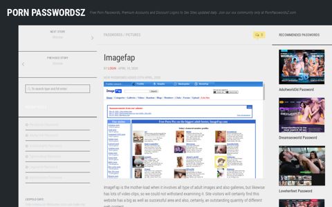 Imagefap - Porn PasswordsZ