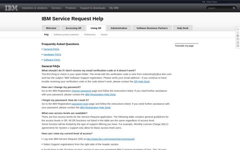 Using SR - IBM Service Request Help - United States