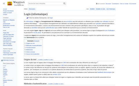 Login (informatique) — Wikipédia
