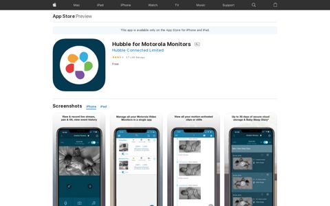 ‎Hubble for Motorola Monitors on the App Store