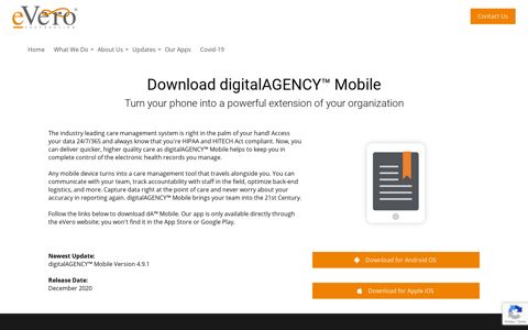 Download digitalAGENCY™ Mobile | eVero Corporation
