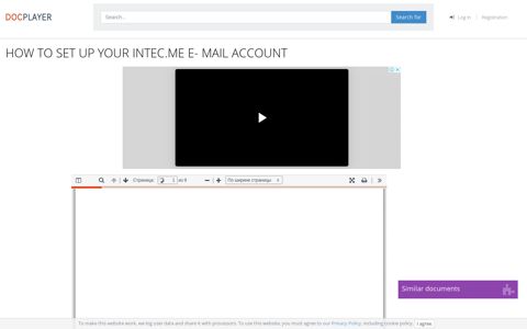 HOW TO SET UP YOUR INTEC.ME E- MAIL ACCOUNT - PDF ...