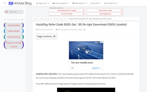 HalaPlay Refer Code 2021: Get ₹50 On Apk Download (100 ...