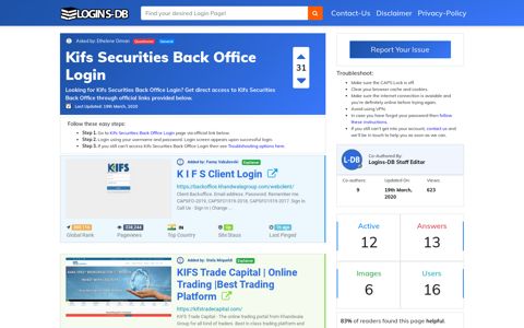 Kifs Securities Back Office Login - Logins-DB