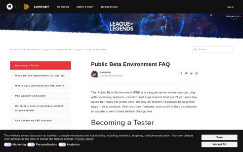 Public Beta Environment FAQ – League of Legends Support