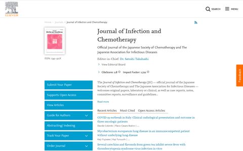 Journal of Infection and Chemotherapy - Elsevier