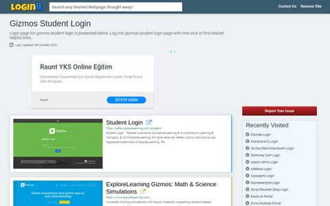 Gizmos Student Login - Loginii.com