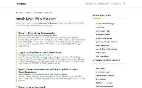 Imesh Login New Account ❤️ One Click Access - iLoveLogin