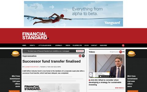 Successor fund transfer finalised | Financial Standard