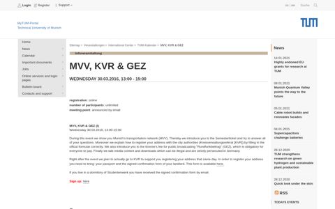 MVV, KVR & GEZ - TUM