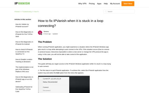 How to fix IPVanish when it is stuck in a loop connecting ...