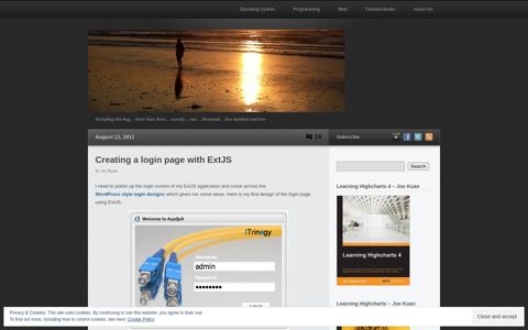 Creating a login page with ExtJS | Joe Kuan Defunct Code