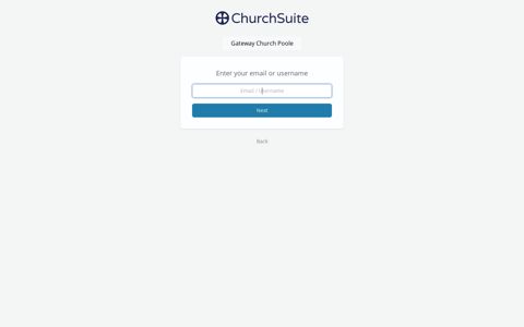 Gateway Church Poole - ChurchSuite™ · Login