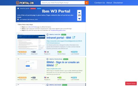 Ibm W3 Portal