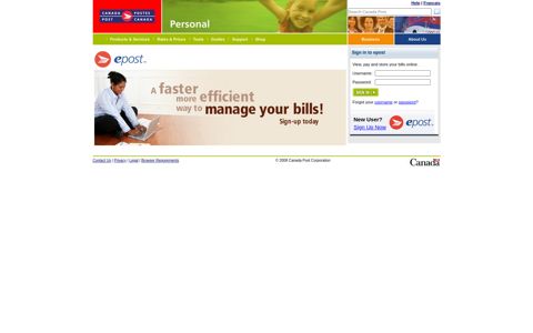 Canada Post - Welcome to epost