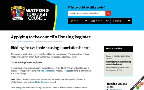 Bidding for available housing association homes | Applying to ...
