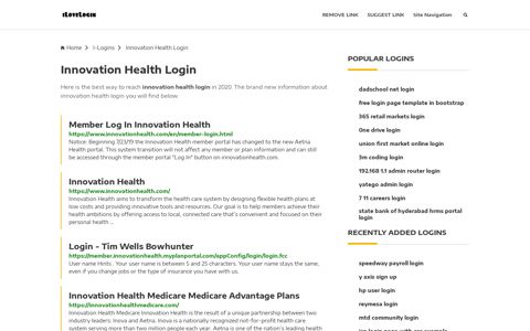 Innovation Health Login ❤️ One Click Access - iLoveLogin