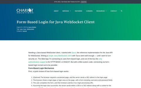 Form-Based Login for Java WebSocket Client — Chariot ...