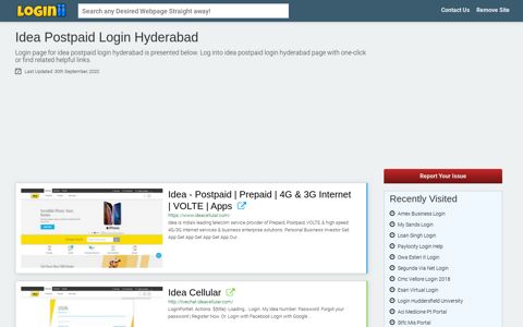 Idea Postpaid Login Hyderabad - Loginii.com