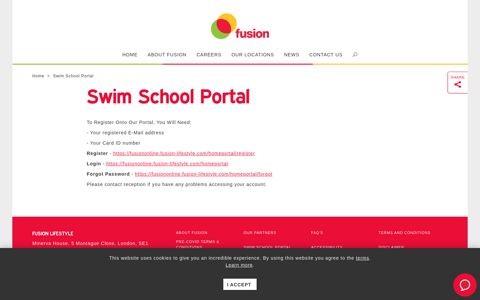 Swim School Portal - Fusion Lifestyle