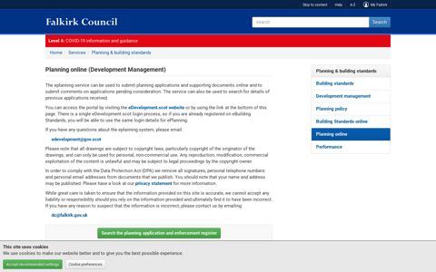 Planning & building standards - Planning online | Falkirk Council