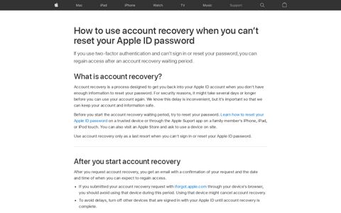 How to use account recovery when you can't reset your Apple ...