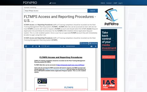 FLTMPS Access and Reporting Procedures - PDF4PRO