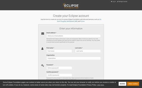 Create your Eclipse account | Eclipse - The Eclipse ...