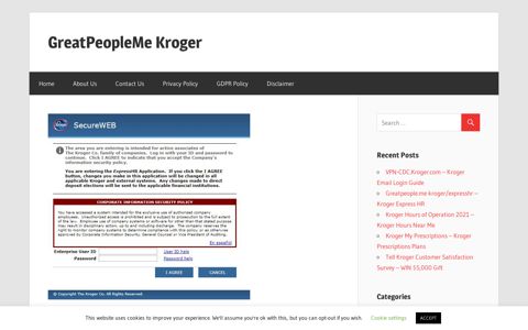 ess.kroger.com- Kroger SecureWEB Login | EMPLOYEE ...