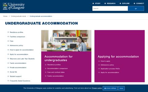 Guide to undergraduate accommodation - University of Glasgow