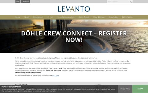 Döhle Crew Connect – Register Now! - Levanto International