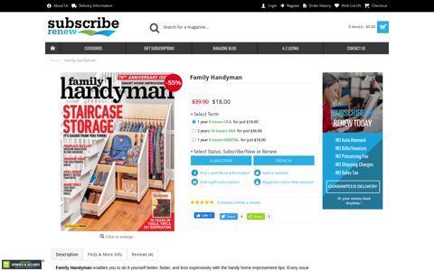 Subscribe or Renew Family Handyman Magazine ...