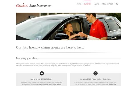 Report Your Car Insurance Claim | GAINSCO Auto Insurance®