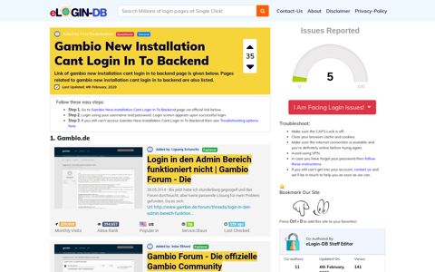 Gambio New Installation Cant Login In To Backend