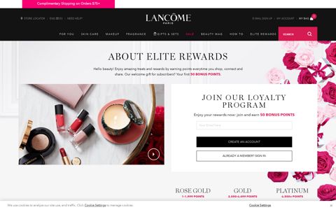 Discover Elite Rewards Program - About - Lancôme